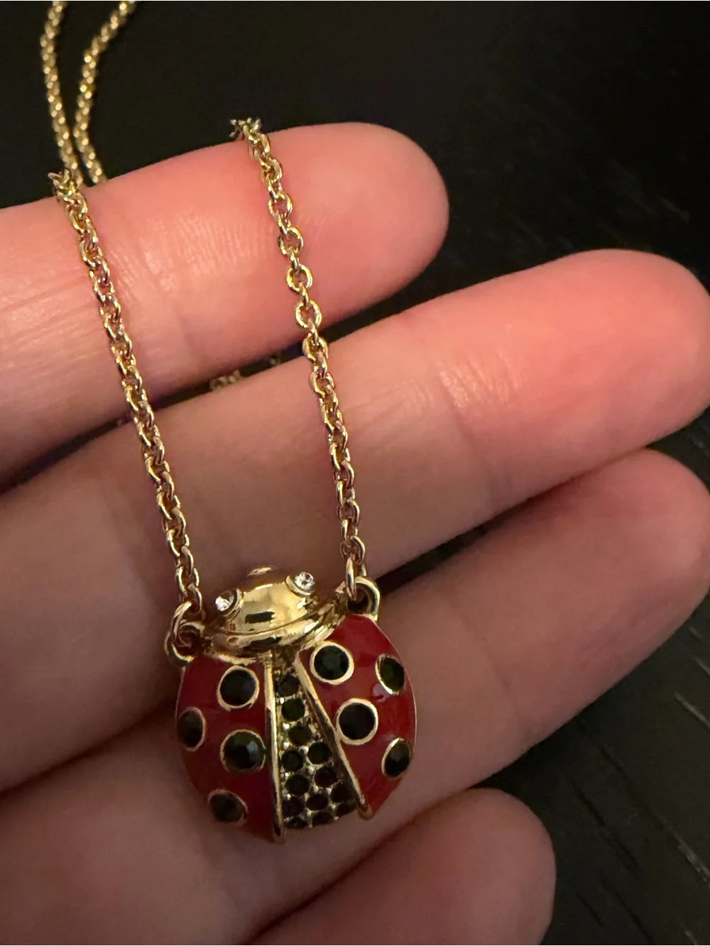 Kate Spade New York Ladybug Pendant Necklace Gold Friendly Insects Adjustable